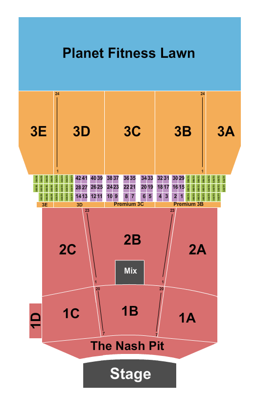 BankNH Pavilion Bank of New Hampshire Pavilion Seating Chart