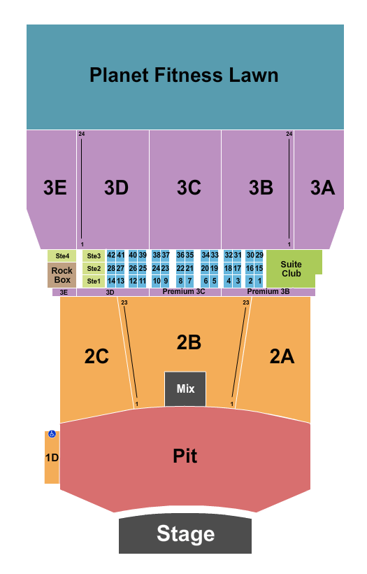 BankNH Pavilion Bank of New Hampshire Pavilion Seating Chart